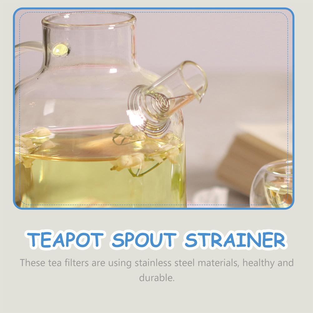 10 шт. Фильтр для носика чайника Домашние фильтры Насадка Пружинные фильтры Сетчатые принадлежности Кухонные гаджеты Аксессуары из нержавеющей стали