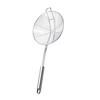 Stainless Steel Slotted Spoon Large Mesh Strainer Ladle for Frying Steaming Hot Pot Kitchen Cooking Tool with Double Hooks