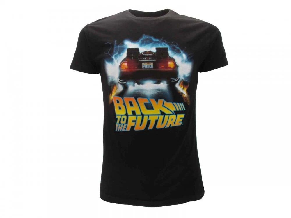 Back to the Future DeLorean BTTF BACK TO THE FUTURE Black T-Shirt
