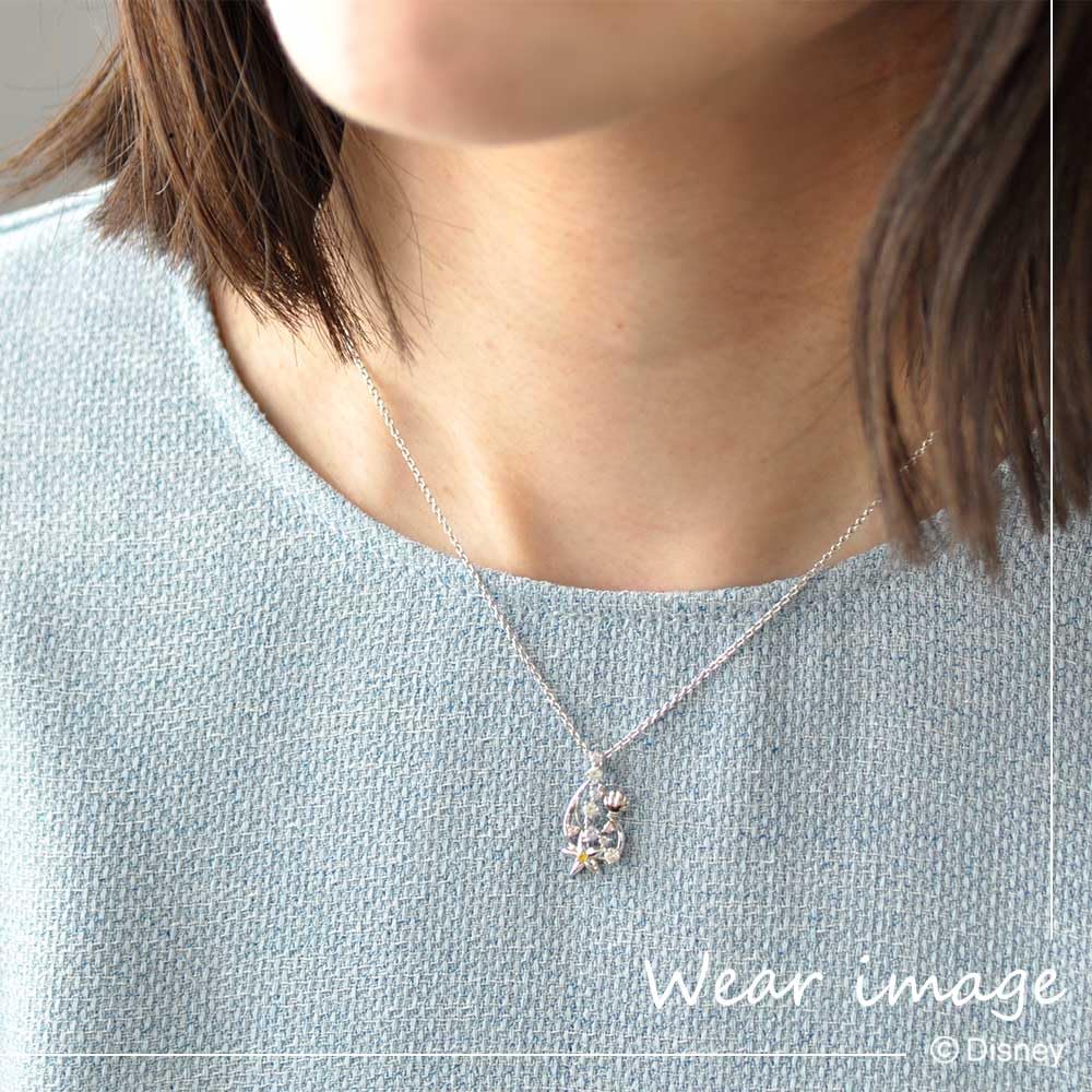 Серебряное ожерелье с подвеской «Русалочка» Disney с кубическим цирконием [Disney] (VPCDS20133)