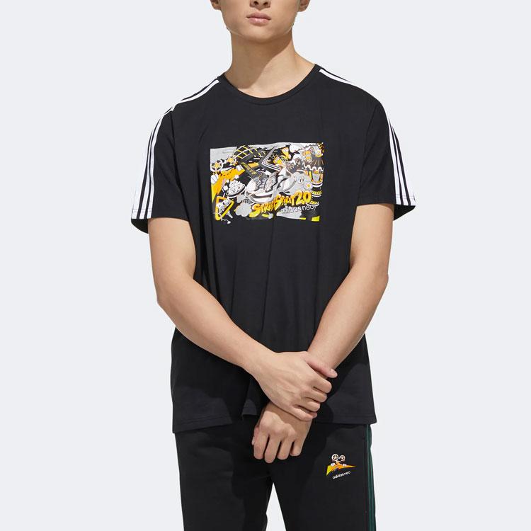 Adidas Neo T Shirts Men's Black Crew Neck Moderate Straight Fit GK5871