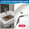 Suitable for Bathroom Sinks, Bathtubs and Shower Drains, for Unclogging Sinks and Cleaning Hair from Toilet