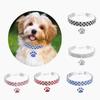 Pet Collar with Diamonds Adjustable Crystal Diamond Elastic Bone Pendant  Cats Dogs Pet Collier Collar Dress Up Dog Accessories