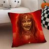 scary movie TThe Exorcistes Cushion Cover Throw Pillow Cover Hidden Button Durable Polyester Chair Cushion