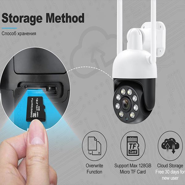 Techage 4MP PTZ WIFI IP Camera Speed Outdoor Wireless AI Security Surveillance IP Camera Full Color Night Two Way Audio ONVIF