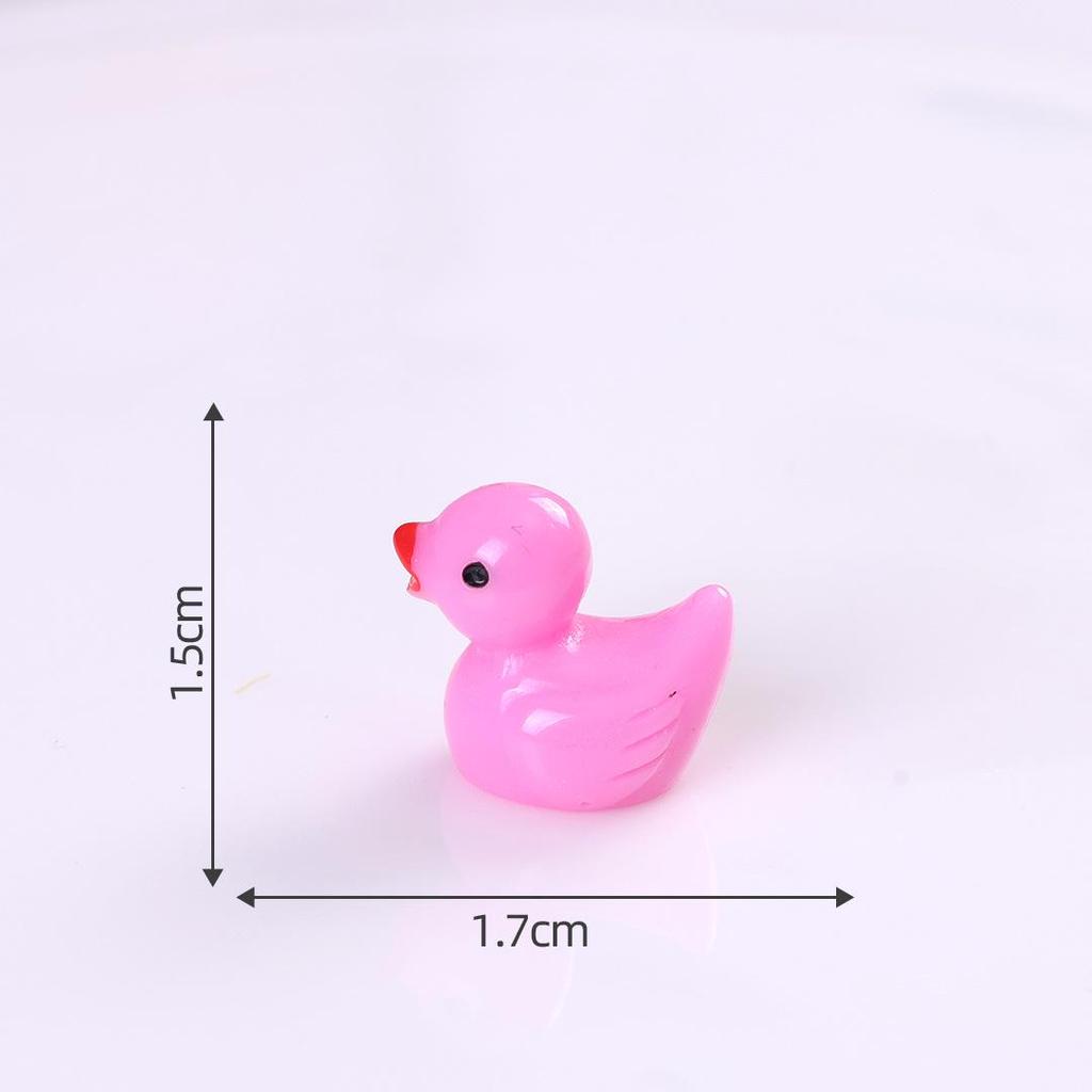Miniature Colorful Luminous Duck Resin Ornaments for Micro Landscape and Moss Decor