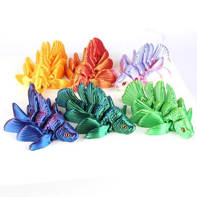 3D Печать Фигурки Золотых Рыбок Многосуставные Подвижные Симуляция Глаз Для Домашних Декоративных Аксессуаров Детский Подарок Гостиная Аквариум