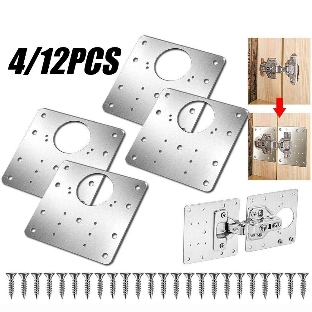 Петли для ящиков и дверей шкафов, накладные, мебельная фурнитура, ремонтные пластины для петель, аксессуары для ремонта шкафов