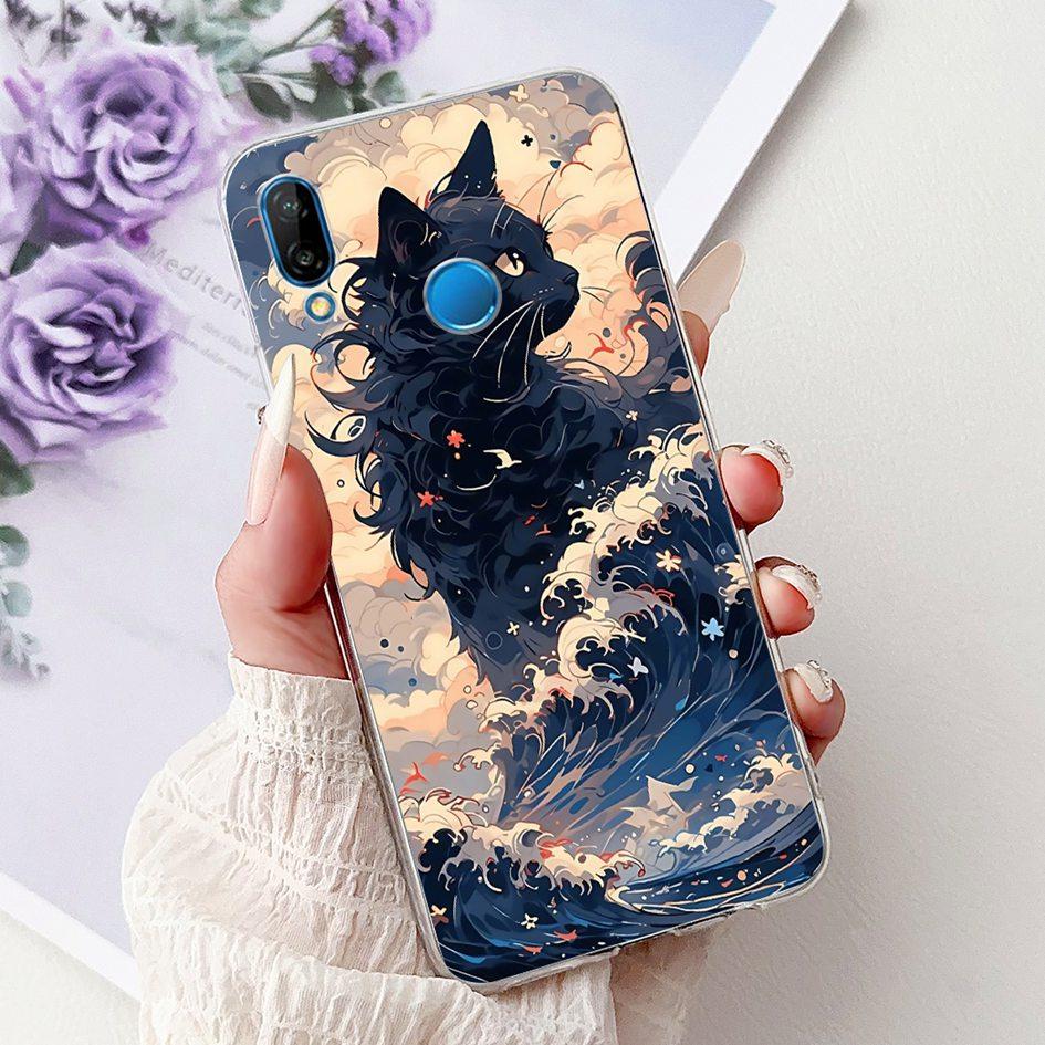 Case For Huawei P20 Lite Cover ANE-LX1 ANE-LX2 ANE-LX3 New Fashion Butterfly Soft Silicon Cover For Huawei P20Lite Nova 3e Funda