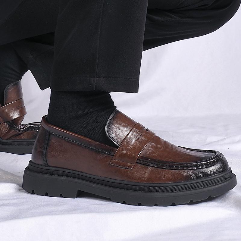 Men's Dress Shoes Leather Fashion Shoe for Men Business Formal Casual Shoes Slip On Wedding Men Shoes Male Footwear