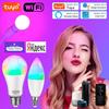 15W TUYA Smart Wifi Lamp B22 E14 RGB LED Light Bulb E27 Alexa Lamp Google Home 85-265V CW WW Dimmable Magic Bulbs Voice Control