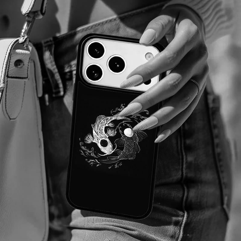 Чехол для телефона Тайцзи Инь Ян Для iPhone 17 Air 14 15 13 12 Max Чехол Для Apple 16e 11 Pro Max Plus Coque