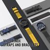 [Victorinox] Ремешок для часов 16 мм Резиновый ремешок без инструментов D2-DC Маленькая двойная складная застежка Замена ремешка для часов Легкий Черный [] V.60077