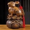 Sha Jin Rabbit Ornament Zodiac Rabbit Saves Money Decoration of living room, wine cabinet, office Resin Craft Gifts