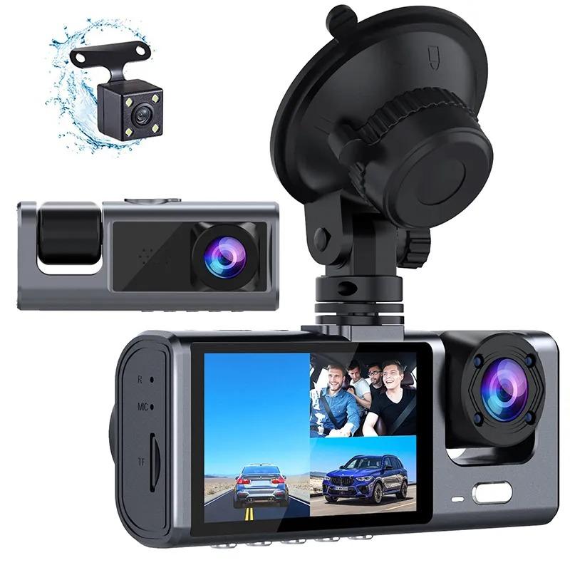 3 Channel Dash Cam for Car Camera 1080P Video Recorder Dashcam Black Box Dual Lens Inside Car DVR Rear View Camera Car Accessory