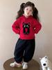Girls' Hooded Cartoon Sweatshirt Two-Piece Set: Casual Sportswear for Spring/Autumn 2025