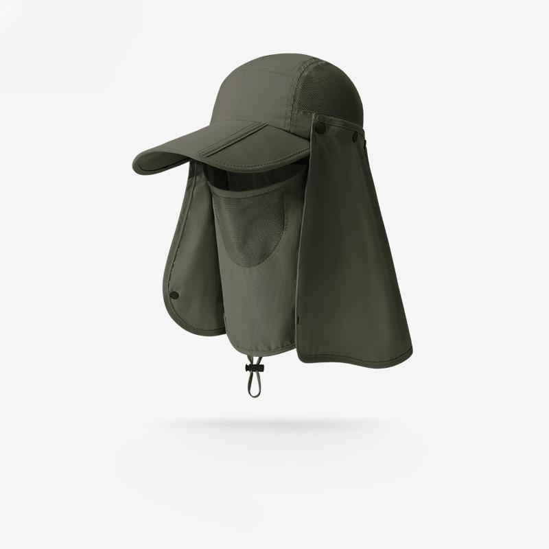 Шляпа от солнца для рыбалки на открытом воздухе, женская, мужская, с широкими полями, защита от ультрафиолета, дышащая, быстросохнущая, ветрозащитная маска для лица, закрывающая все лицо и шею, пляжная шляпа