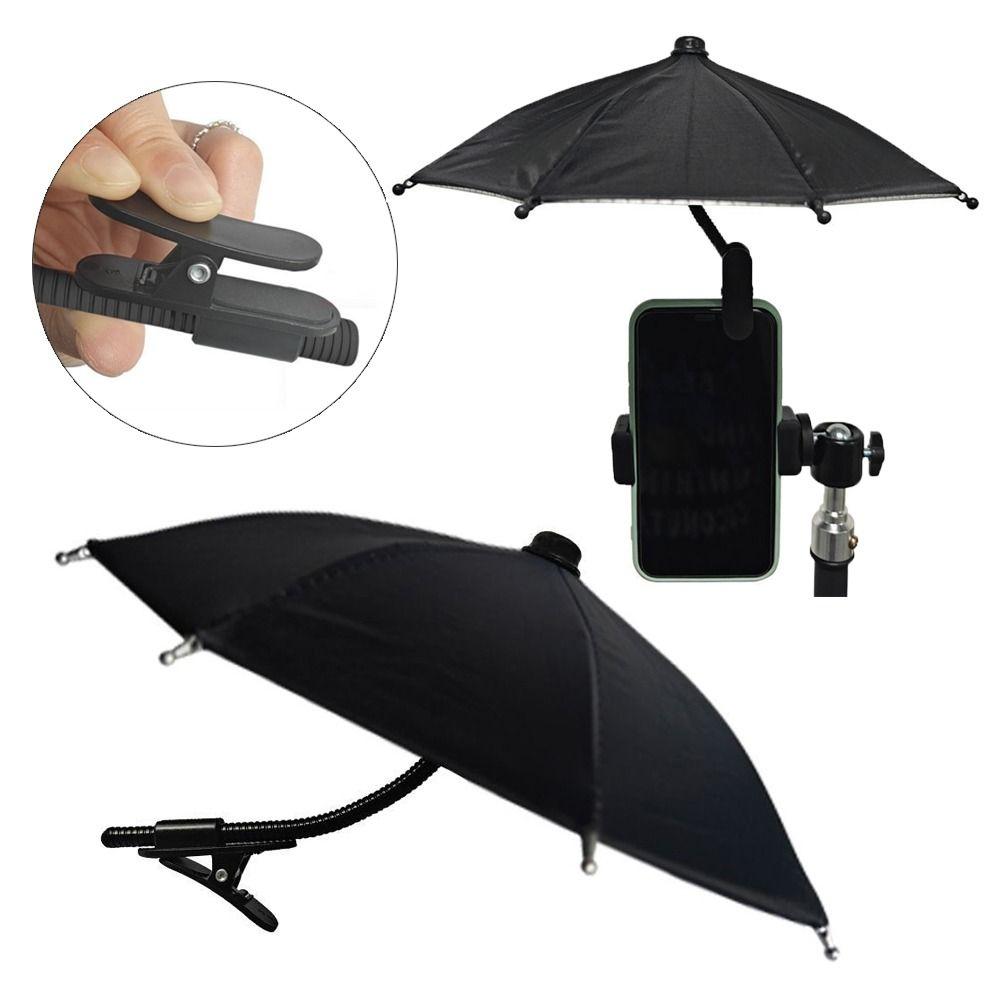 With Clip Sunshade Phone Umbrella Anti-Glare Phone Fixed Clip Phone Water-Resistant Umbrella  Bike