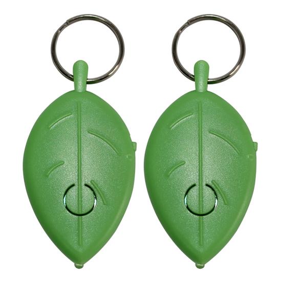 2 шт., водонепроницаемый беспроводной свисток в форме листа, пульт дистанционного управления, мигающий трекер ключей, портативный локатор ключей, брелок, устройство против потери ключей