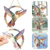1pc Gorgeous Hummingbird Sun Catcher - Luxurious Style, Colorful Acrylic Glass, Bird Theme, Door-Mounted, Multifunctional Decor for All Seasons