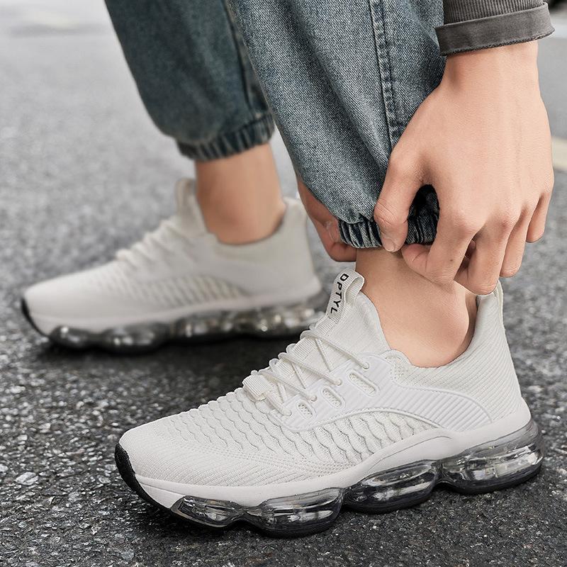 Flying woven mesh tide shoes sports shoes air cushion tide shoes basketball shoes fashion casual blue running shoes men