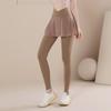 Женские быстросохнущие штаны для йоги с высокой талией и вшитой юбкой для осени/зимы