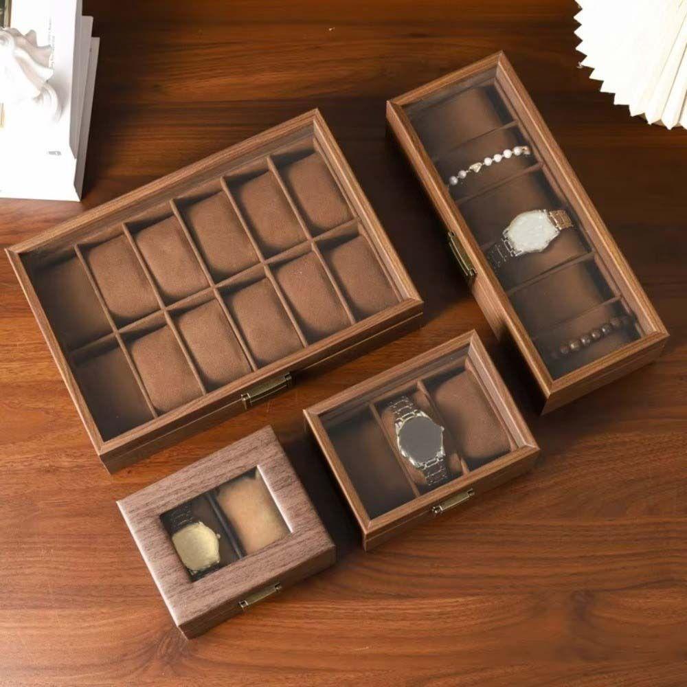 Walnut Wood Wooden Watch Box Soft Watch Pillow Watch Display Box Watch Storage Box  Gift Packaging