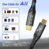 ZIKNYDO USB 4 на Thunderbolt 4 40 Гбит/с Кабель для передачи данных, видео, зарядки 240 Вт, совместимый с Thunderbolt iPhone 16 eGPU, 1 м, USB-C кабель, USB-C и USB-C 8K/4K