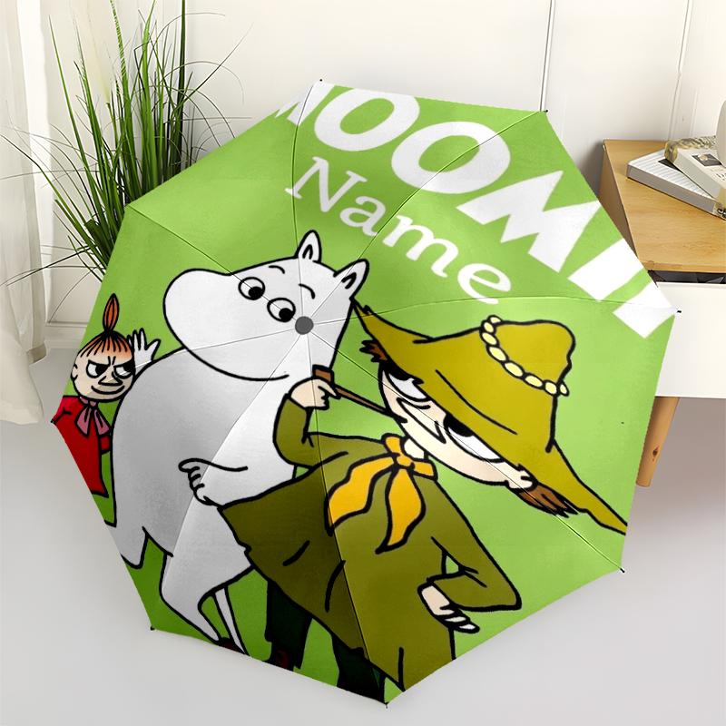 Custom Name Little My Theme Automatic Umbrella, Lightweight & Portable, 8 Rib, Perfect for Outdoor Travel, Birthdays, Christmas, Gifts.