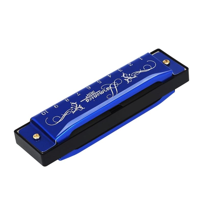 10 Holes 20 Tones Harmonica Blues Harps Diatonic Mouth Organ Harmonica Woodwind Instrument Gifts for Kids and Beginner