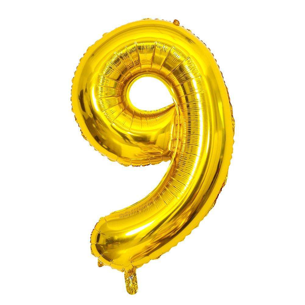 32-Inch US Number Birthday Party Balloons - Individual Aluminum Film