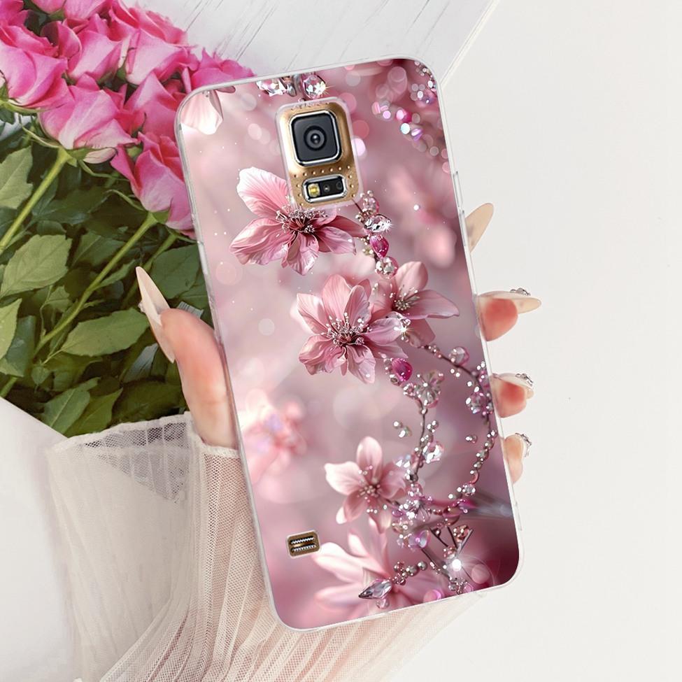Transparent For Samsung S5 Case Fashion Butterfly Cute Cat Funny Painted Cover For Samsung Galaxy S5 SM-G900F SM-G900M Casing