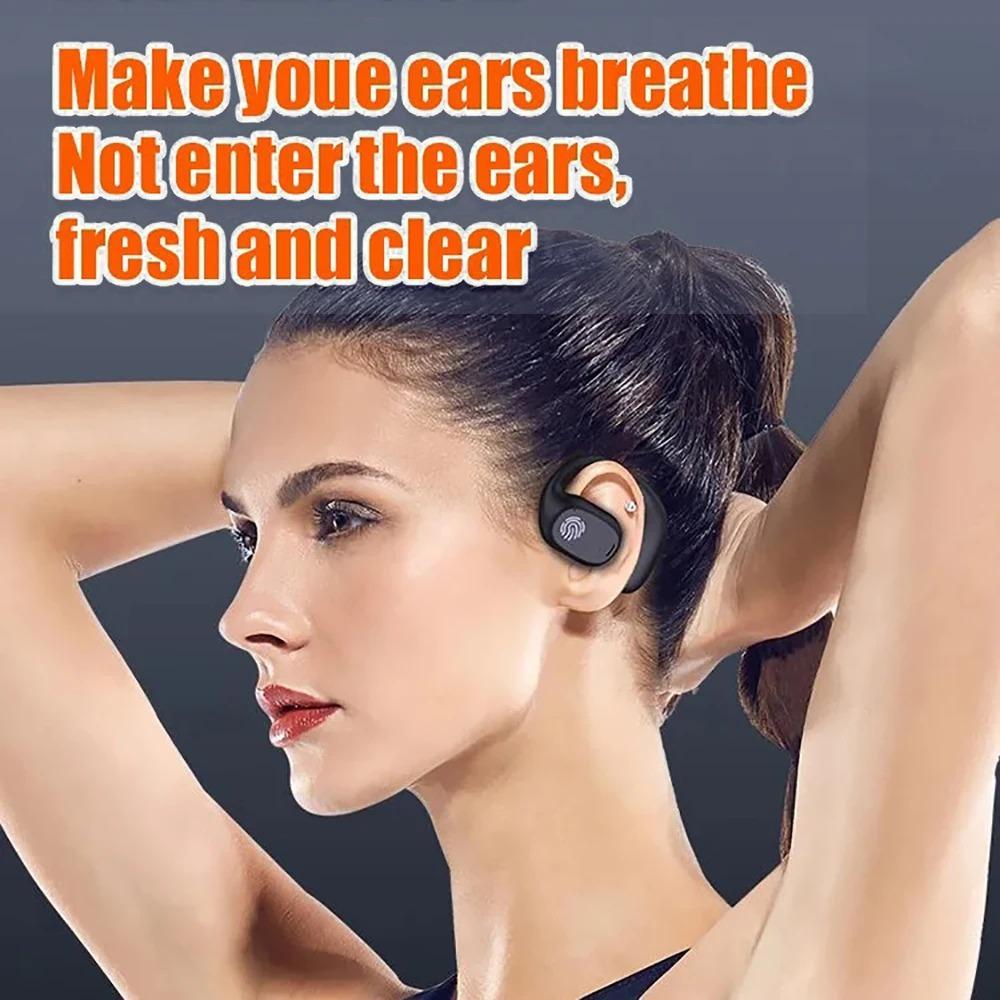 Беспроводные наушники Bluetooth 5.3 Наушники с креплением на ухо Светодиодный дисплей Водонепроницаемые гарнитуры HiFi стерео наушники с шумоподавлением