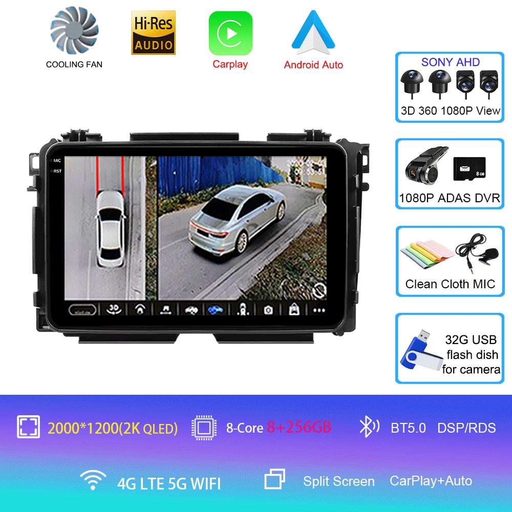 Для Honda Vezel HR-V HRV HR V XRV 2012-2019 Автомагнитола Android 14 Carplay Мультимедийный плеер Авторадио GPS Стерео 2din Головное устройство