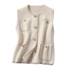 Women Vest Faux Mink Fur Luxurious Single-Breasted Waistcoat C-260