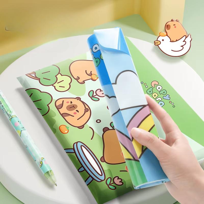 5PCS/Set Large Capacity A4 File Folder Test Paper Storage Waterproof Document Bag PP Snap-fastener Envelope Folder