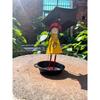 2025 New Umbrella Yellow Little Girl Bird Feeder Metal Outdoor Hanging Feeder Iron Handicraft Hummingbird Feeder