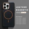 Official Leather Skin Texture Magsafe Phone Case For iPhone 15 14 16 Plus 13 12 11 16 Pro Max Magnetic Soft Protector Case Cover