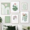 Green Plant Poster Abstract Line Female Wall Art Flower Market Oil Painting Printing Nordic Living Room Home Decoration Picture