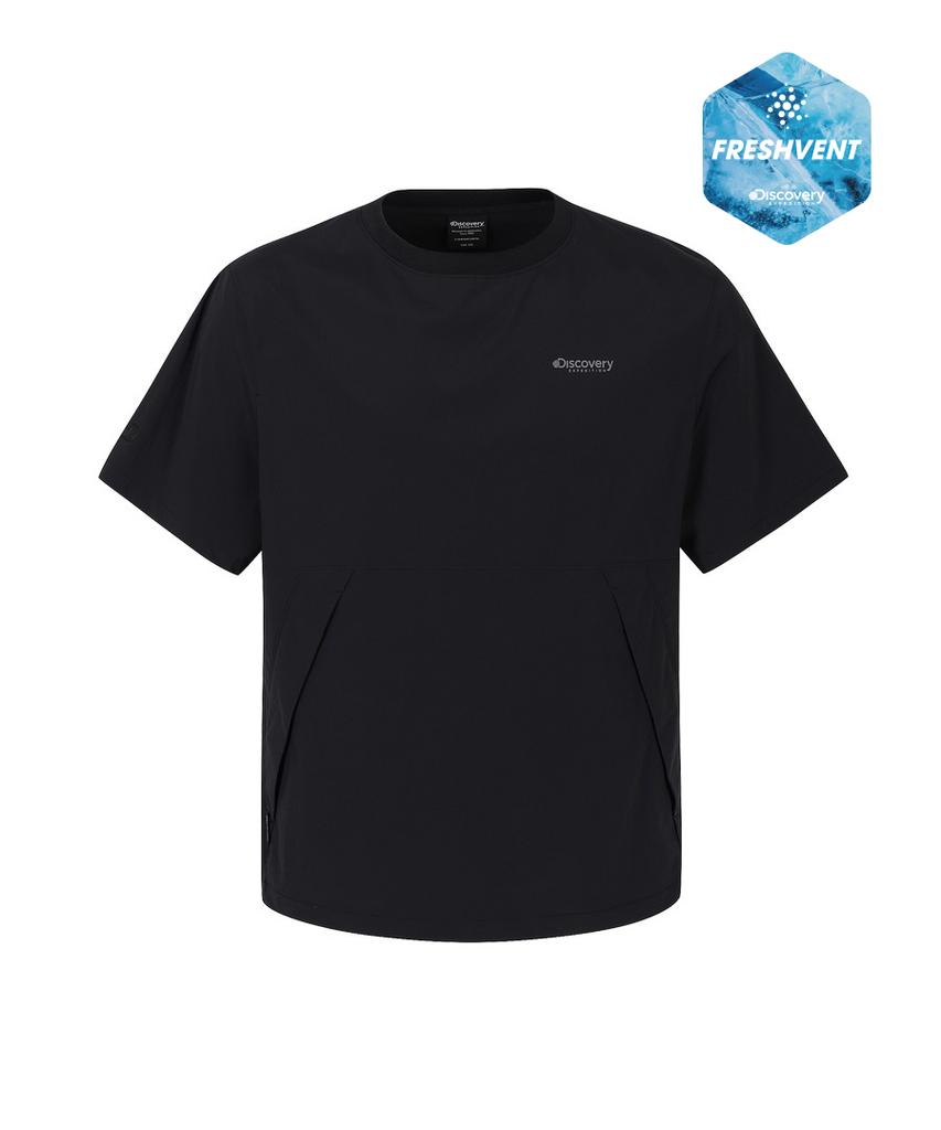 DISCOVERY EXPEDITION Uni Freshvent Легкая тканая футболка с коротким рукавом для тренировок (черный)
