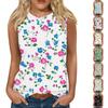 Women's Casual Round Neck Printed Sleeveless Vest Tops Vest