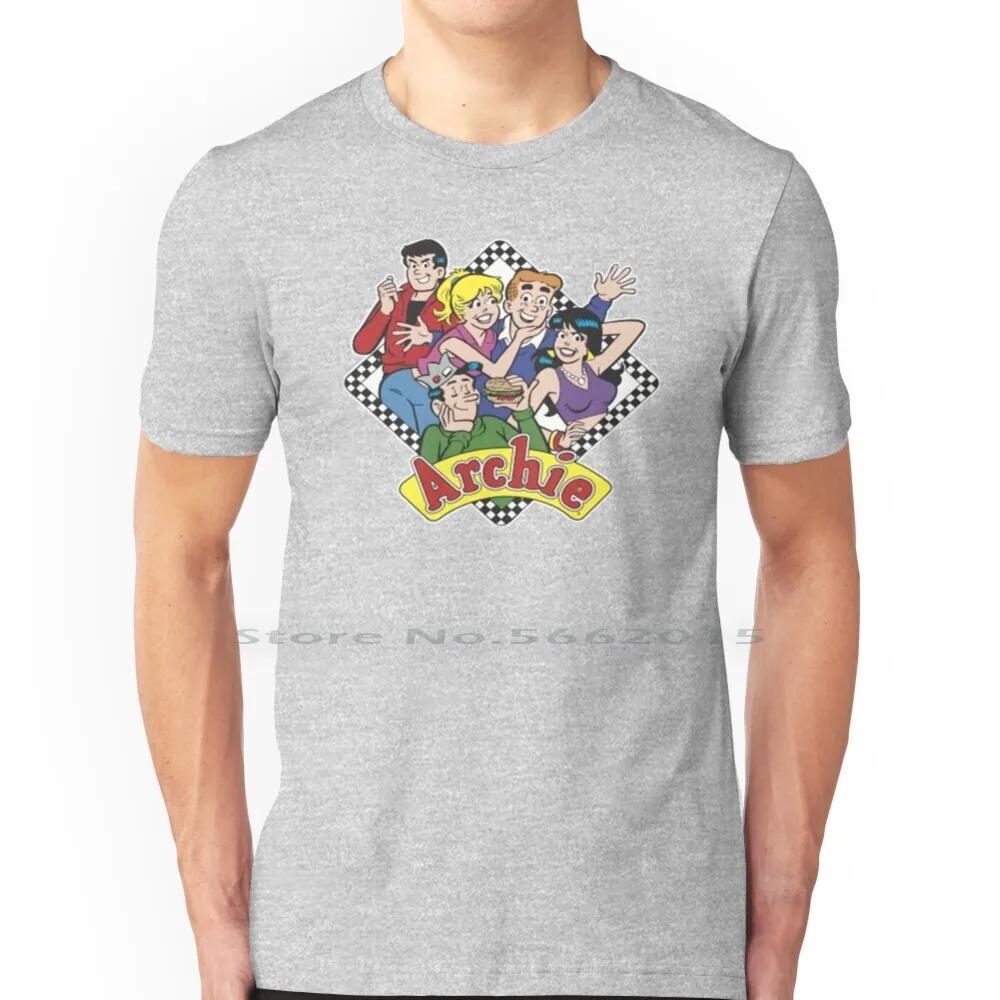 The Archies T Shirt 100% Cotton Archie Veronica Jughead Richie Classic Cartoon Comics Short Long Sleeve Tee Top