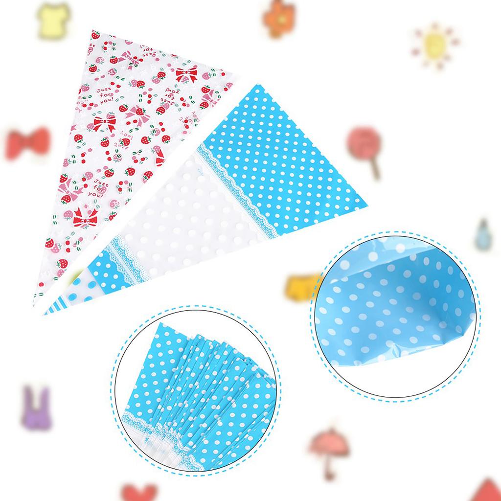 50 упаковок прозрачных конусообразных угощений для попкорна Целлофановые пакеты для конфет с завязкой Прозрачный пакет Пакеты для попкорна с завязками