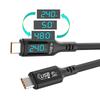 Небрендовый продукт Полный кабель Kawa Select USB Type-C, совместимый с 40 Гбит/с, 240 Вт, 1 м, с дисплеем ватт/ампер/вольт [проверено в Японии], гибкий кабель