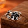Винтажное и трендовое регулируемое кольцо с лепестками роз и листьями, женский персонализированный и креативный праздничный аксессуар, подарок