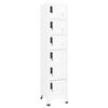 VidaXL Locker Cabinet White 38x40x180 Cm Steel 339792