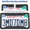 BGGTMO Carbon Fiber License Plate Frames- 2 Pack Black Aluminum Printed Carbon Patterns Car Tag Cover For Front & Rear, 4 Hole Heavy Duty Universal