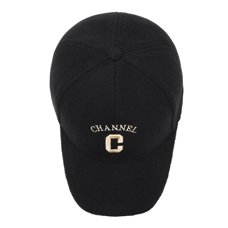 Сезонная повседневная шерстяная бейсболка с вышитым алфавитом для мужчин среднего и пожилого возраста, теплая, защищающая от холода, для активного отдыха