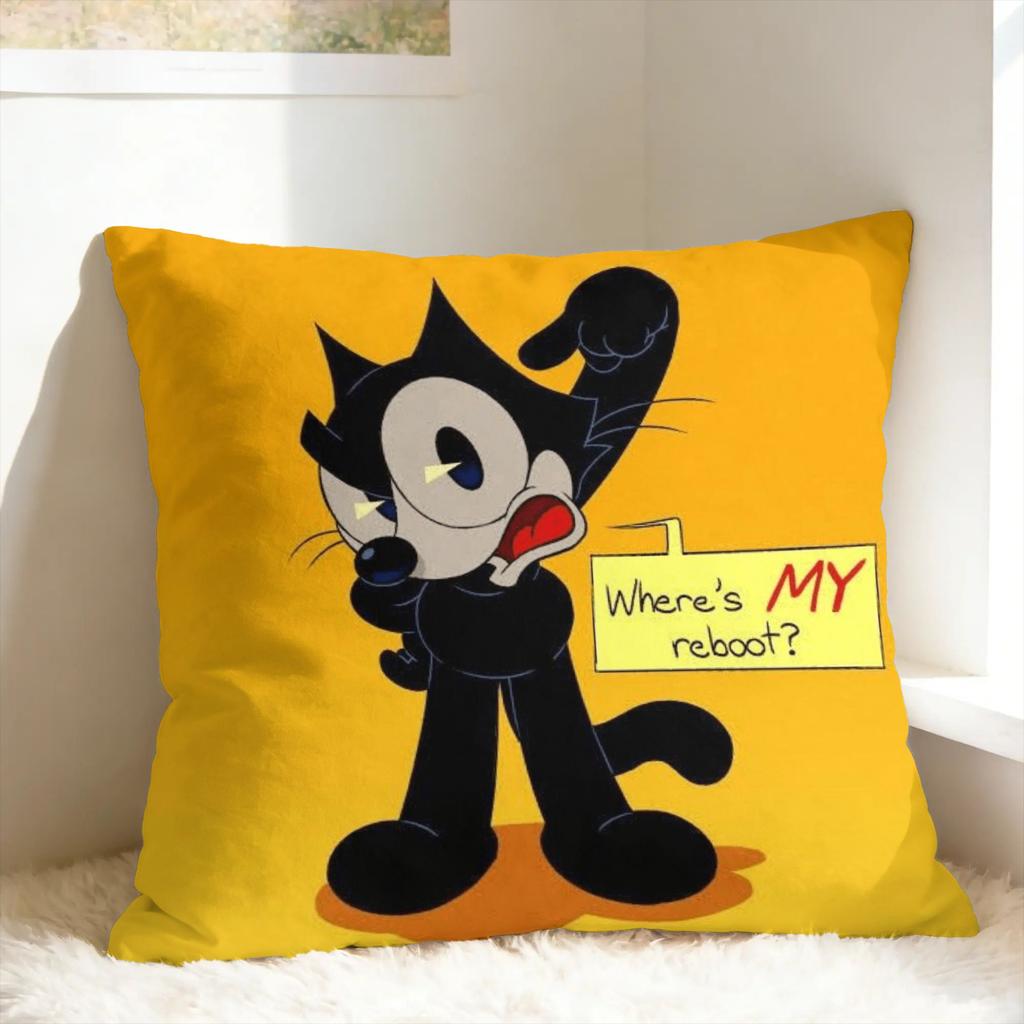 Cartoon FFelix The Cat Pillowcases Funny Pillow Case For Wedding Party Home Decor Soft Pillow Cover