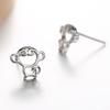 Серьги с изображением обезьяны, посеребренные серьги, женские серьги с изображением обезьяны года жизни, корейские модные украшения